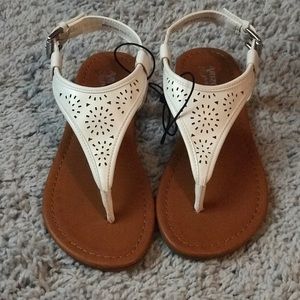 Girls white Arizona sandals
